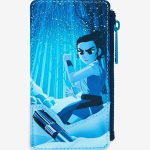 Loungefly Star Wars The Force Awakens Rey With Lightsaber Cardholder Wallet